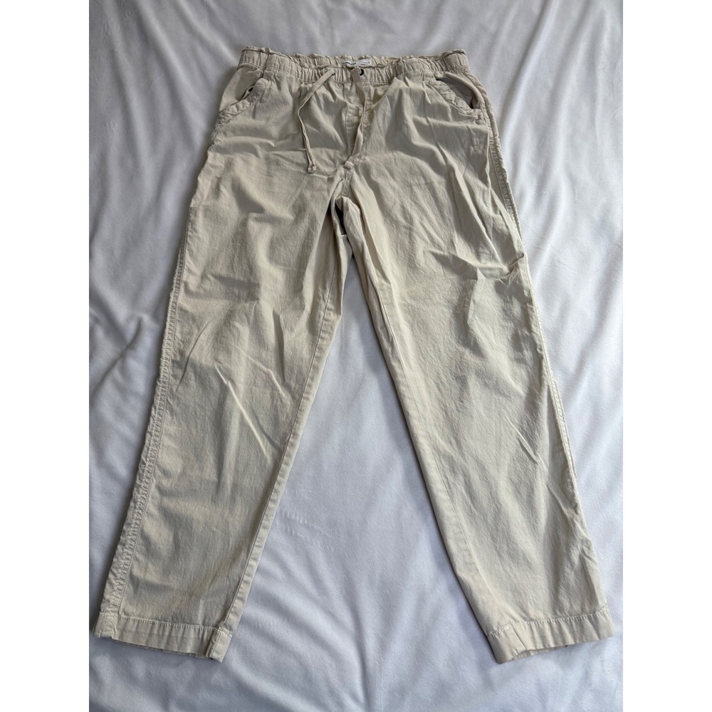 Sonoma Goods For Life Womens Tan Khaki Drawstring Elastic Waist Pants Size M